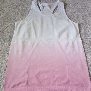 ZYIA White and Pink Gradient Tank Top